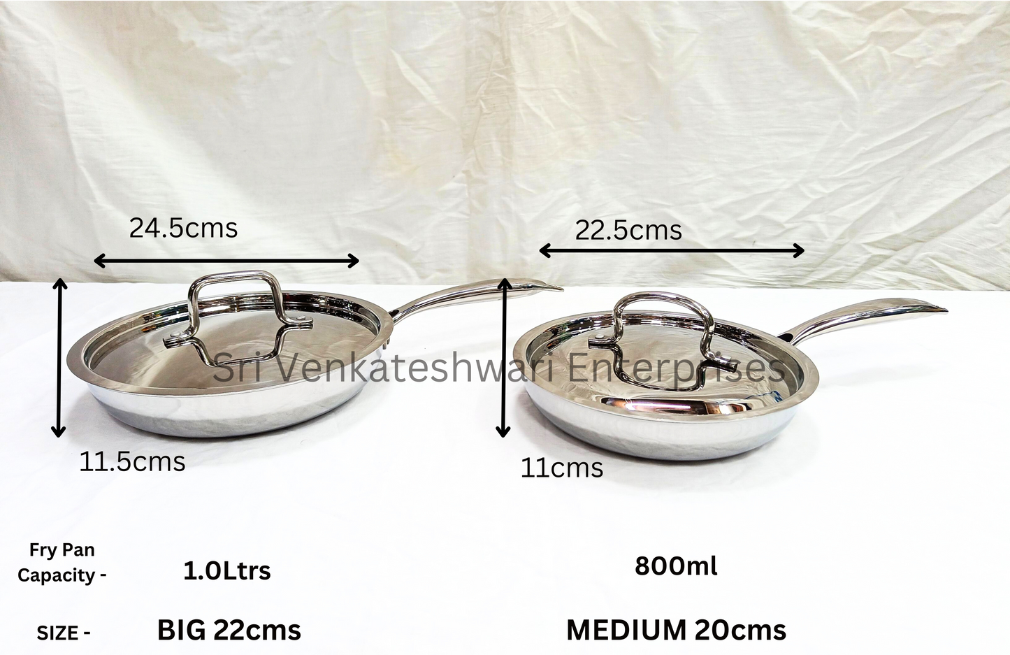Stainless Steel Triply FryPan