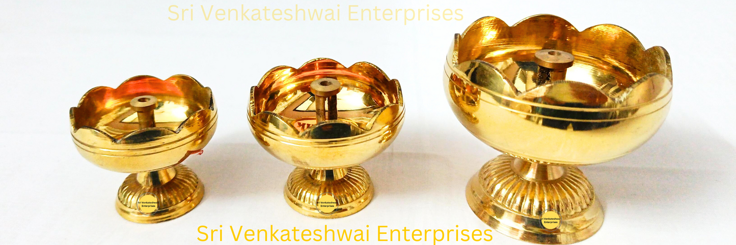 Brass Lotus Nandha Vilakku