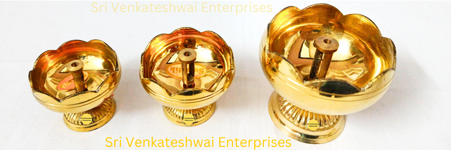 Brass Lotus Nandha Vilakku