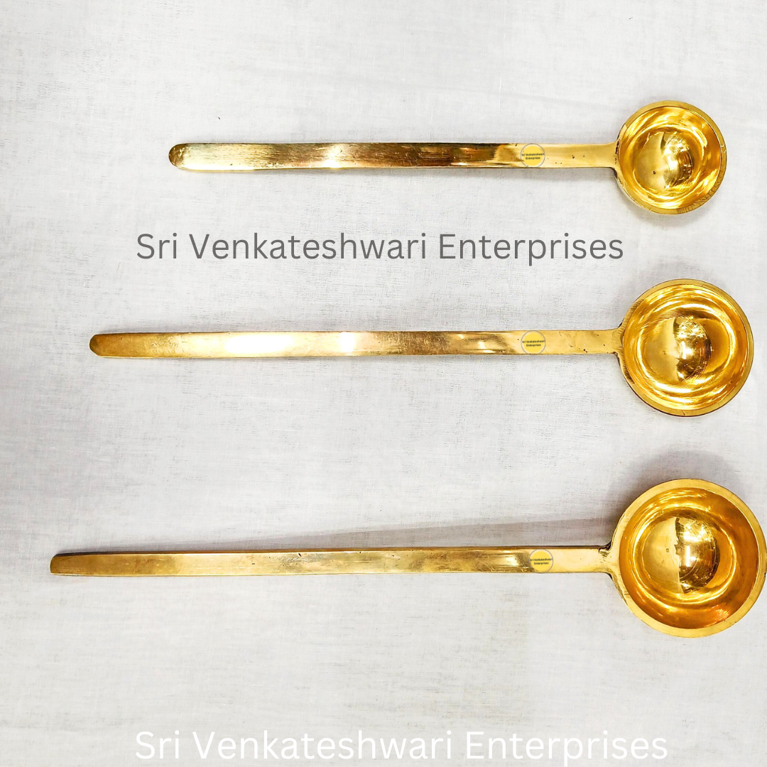 Brass Pongal Uruli Pot With Laddle (Duo Set)
