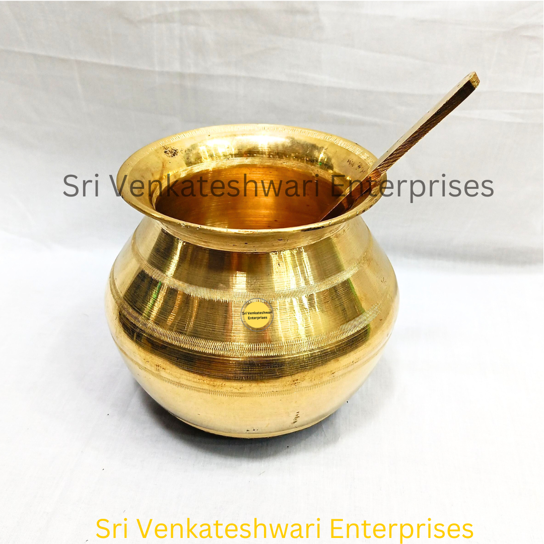 Bronze Pongal Uruli Pot With Laddle (Duo Set)