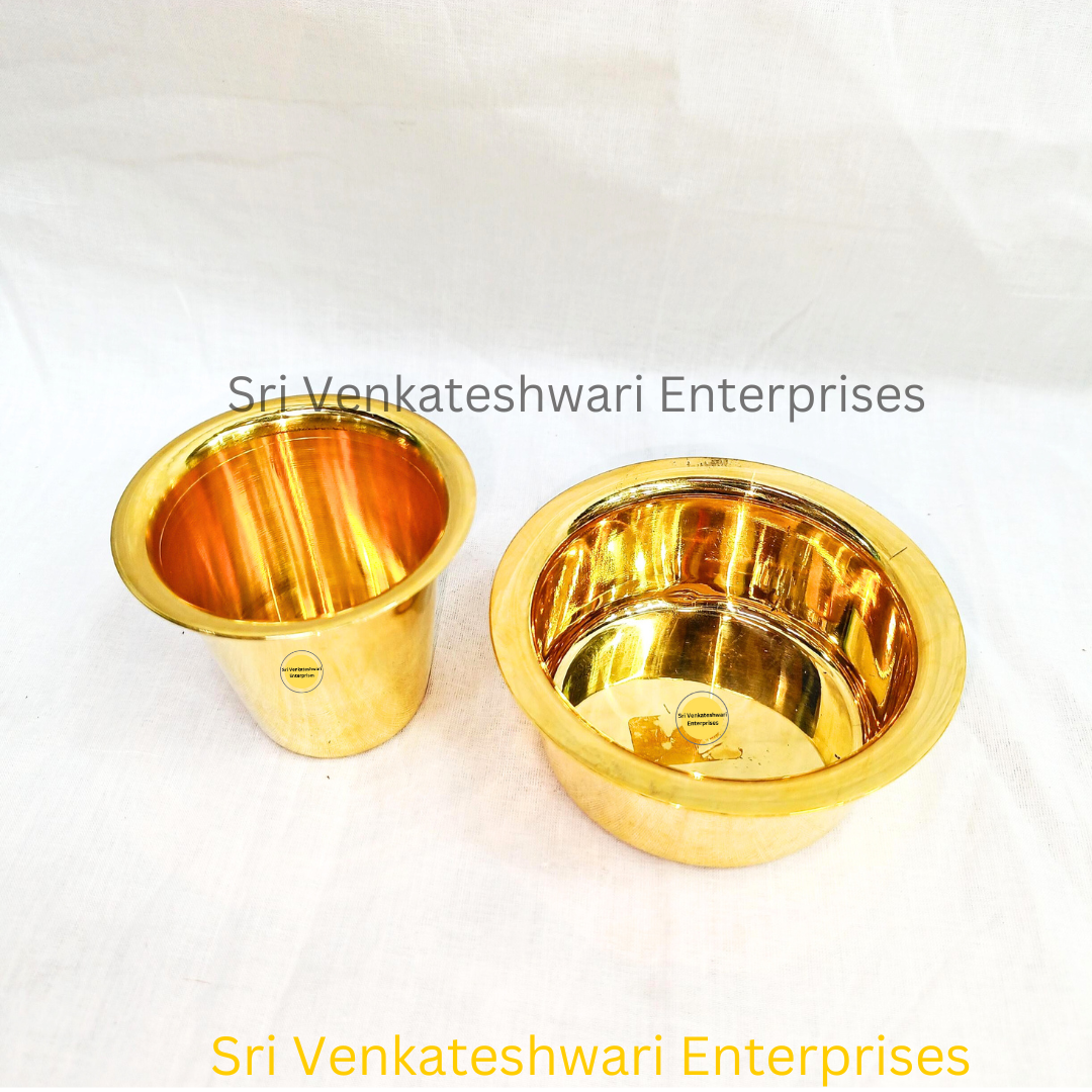 Brass Traditional Coffee Dabara Set