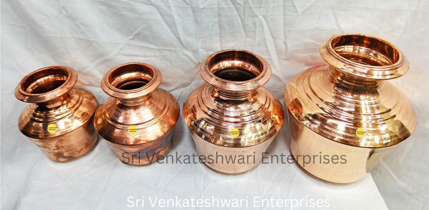 Copper Plain Kalasam Kudam For Pooja