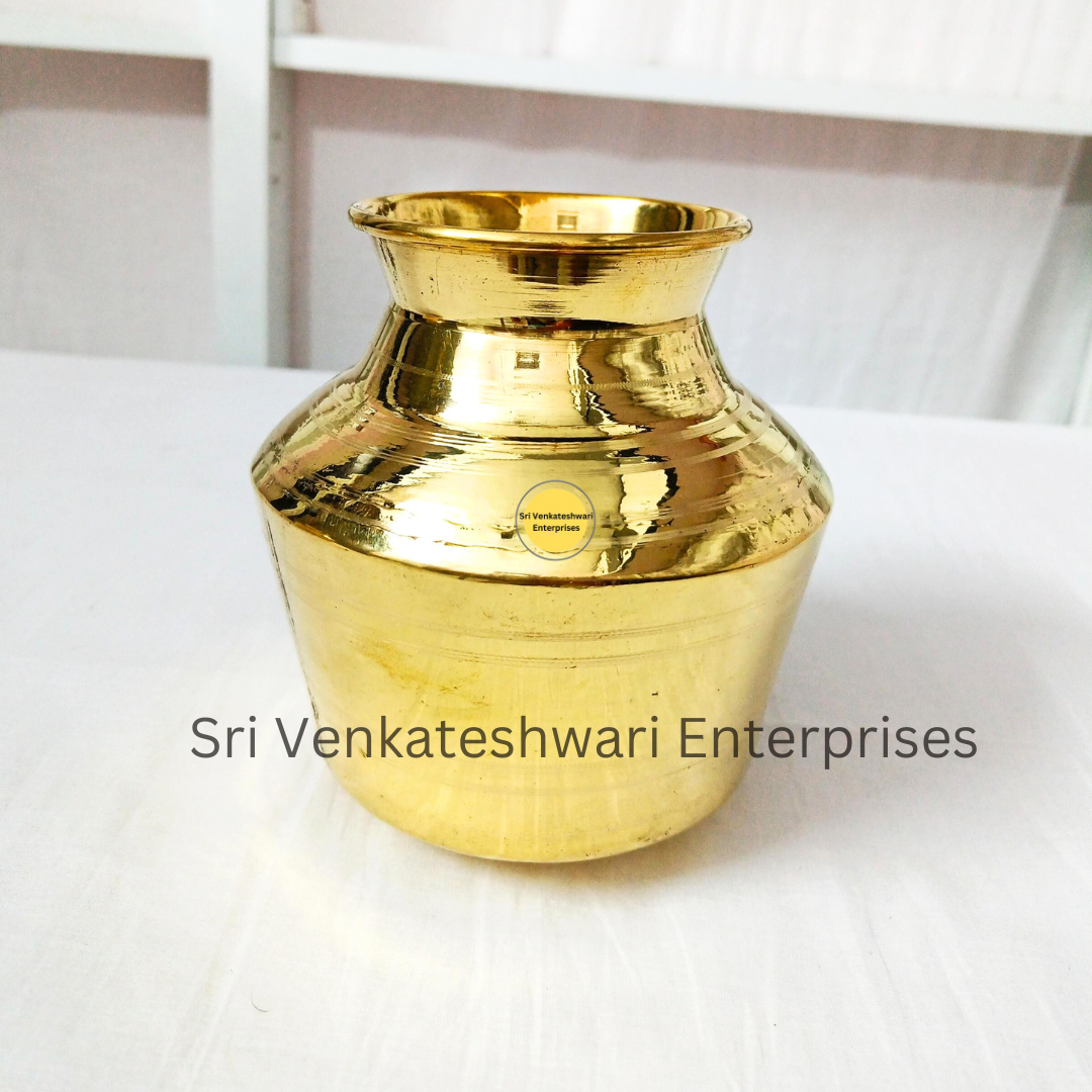 Brass Plain Mini Kalasam Kudam For Pooja
