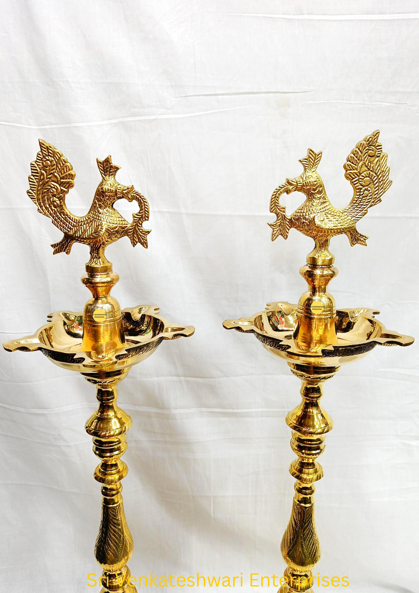 Brass Kuthu Vilakku Nagas With Annam