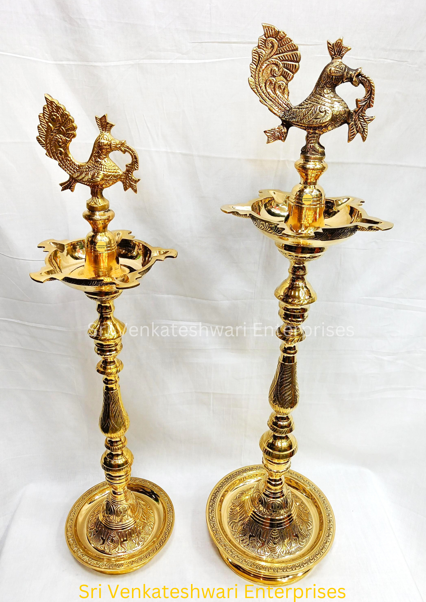 Brass Kuthu Vilakku Nagas With Annam
