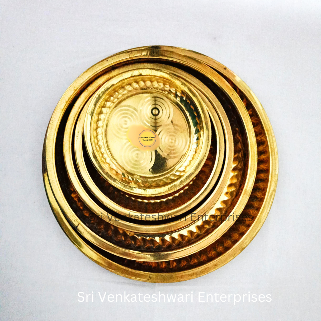 Brass Plain Pooja Plates