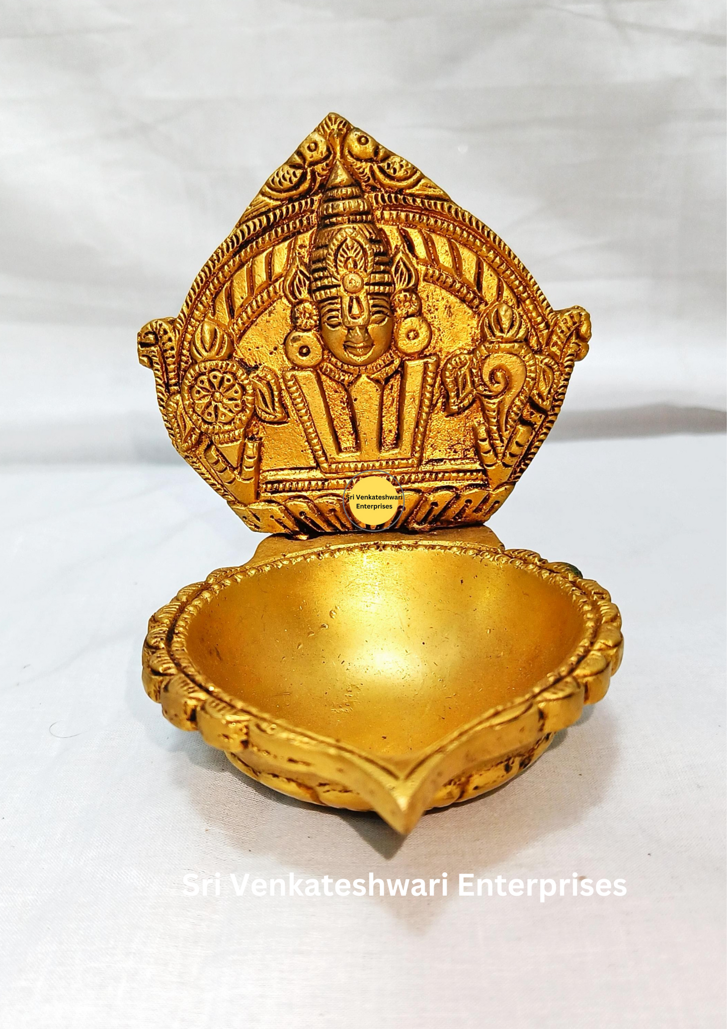 Brass Sangu Chakra Namam Vilakku (Perumal)