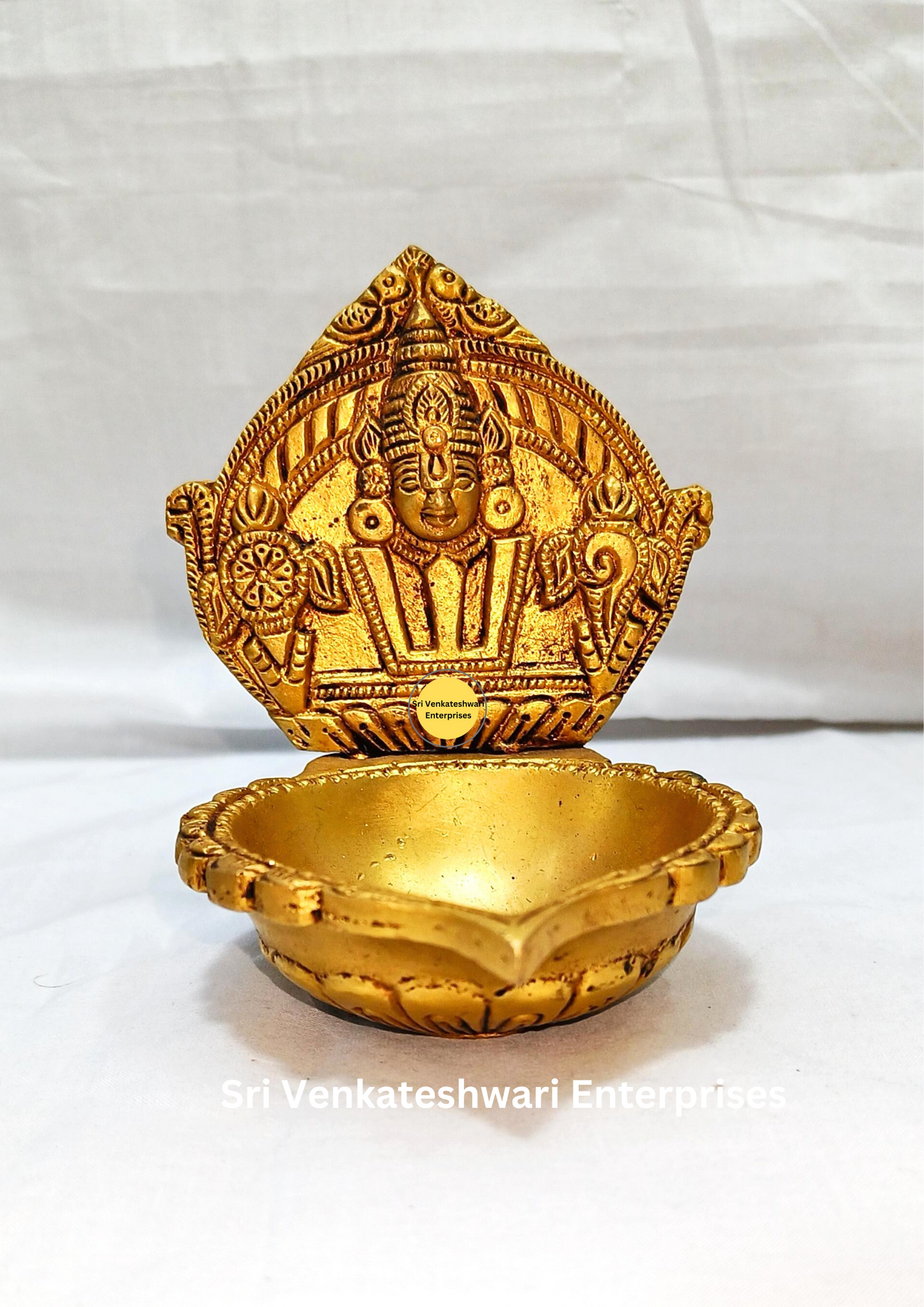 Brass Sangu Chakra Namam Vilakku (Perumal)