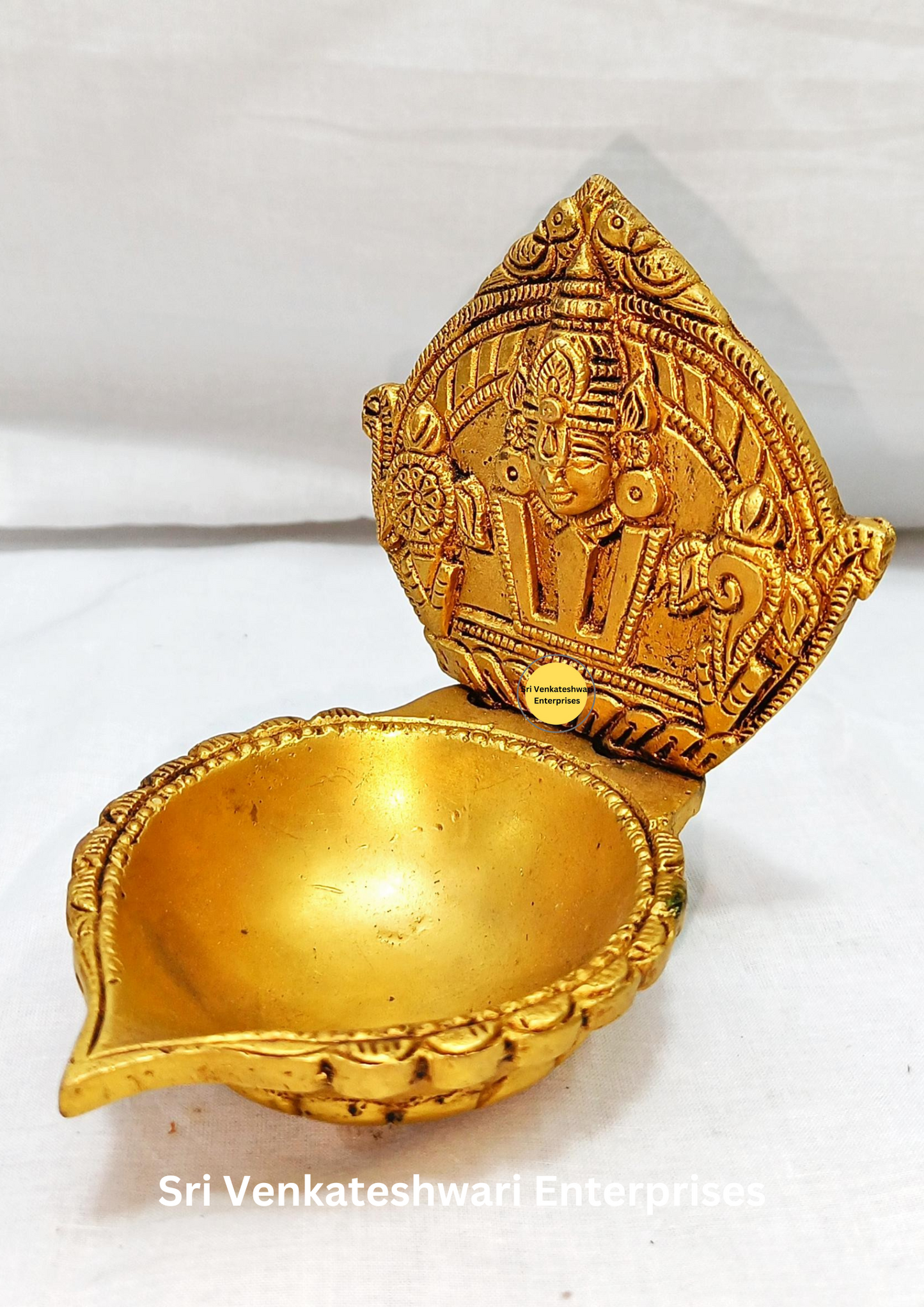 Brass Sangu Chakra Namam Vilakku (Perumal)