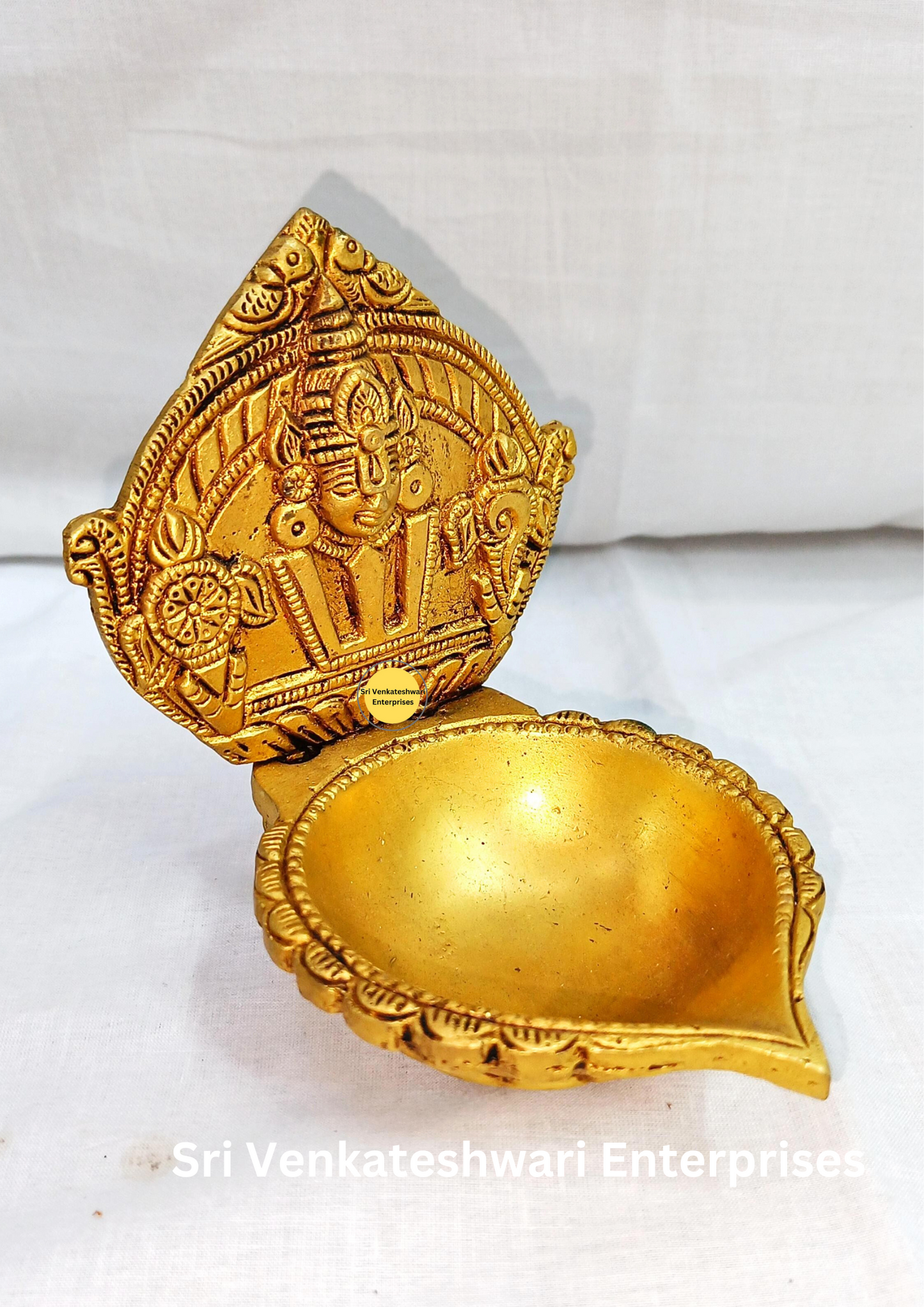 Brass Sangu Chakra Namam Vilakku (Perumal)