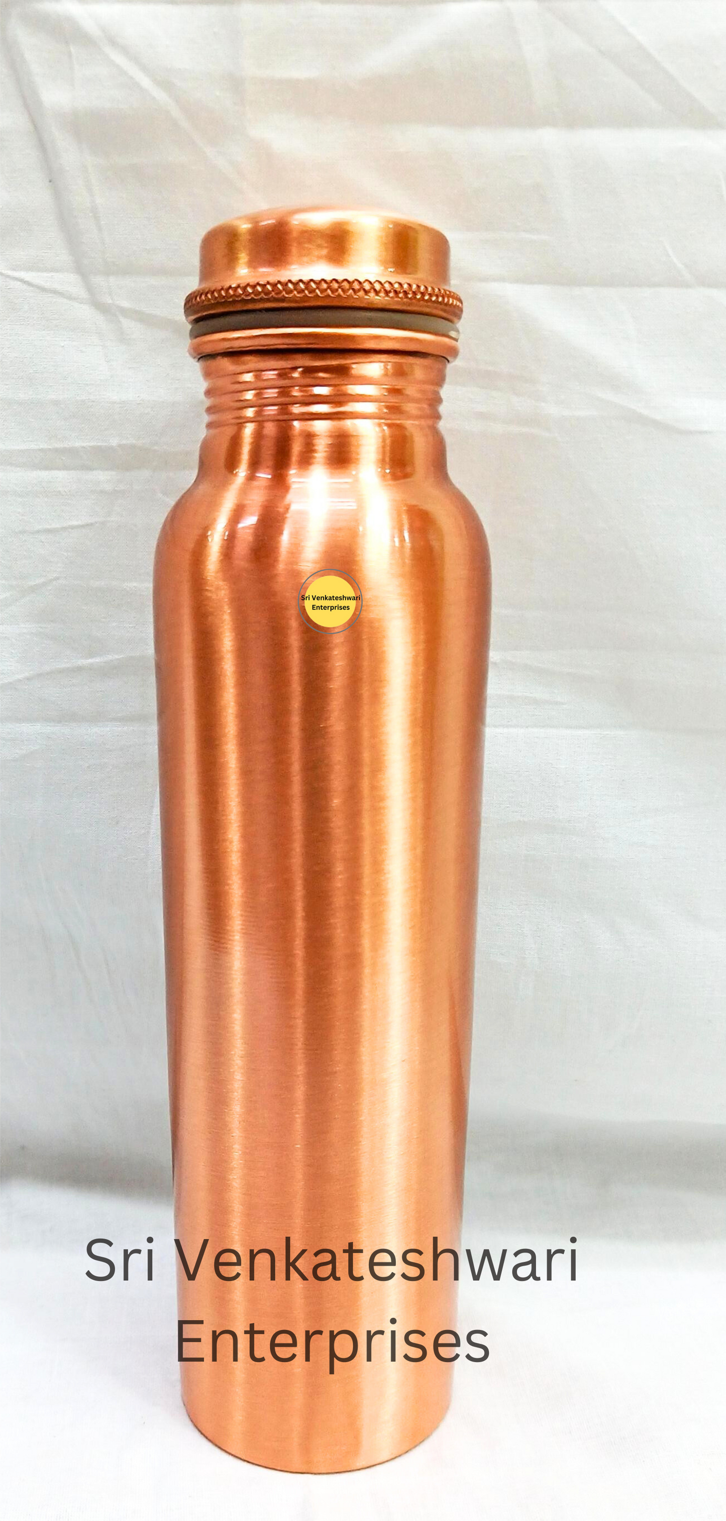 Copper Water Bottle Plain (Lacquer Coated)