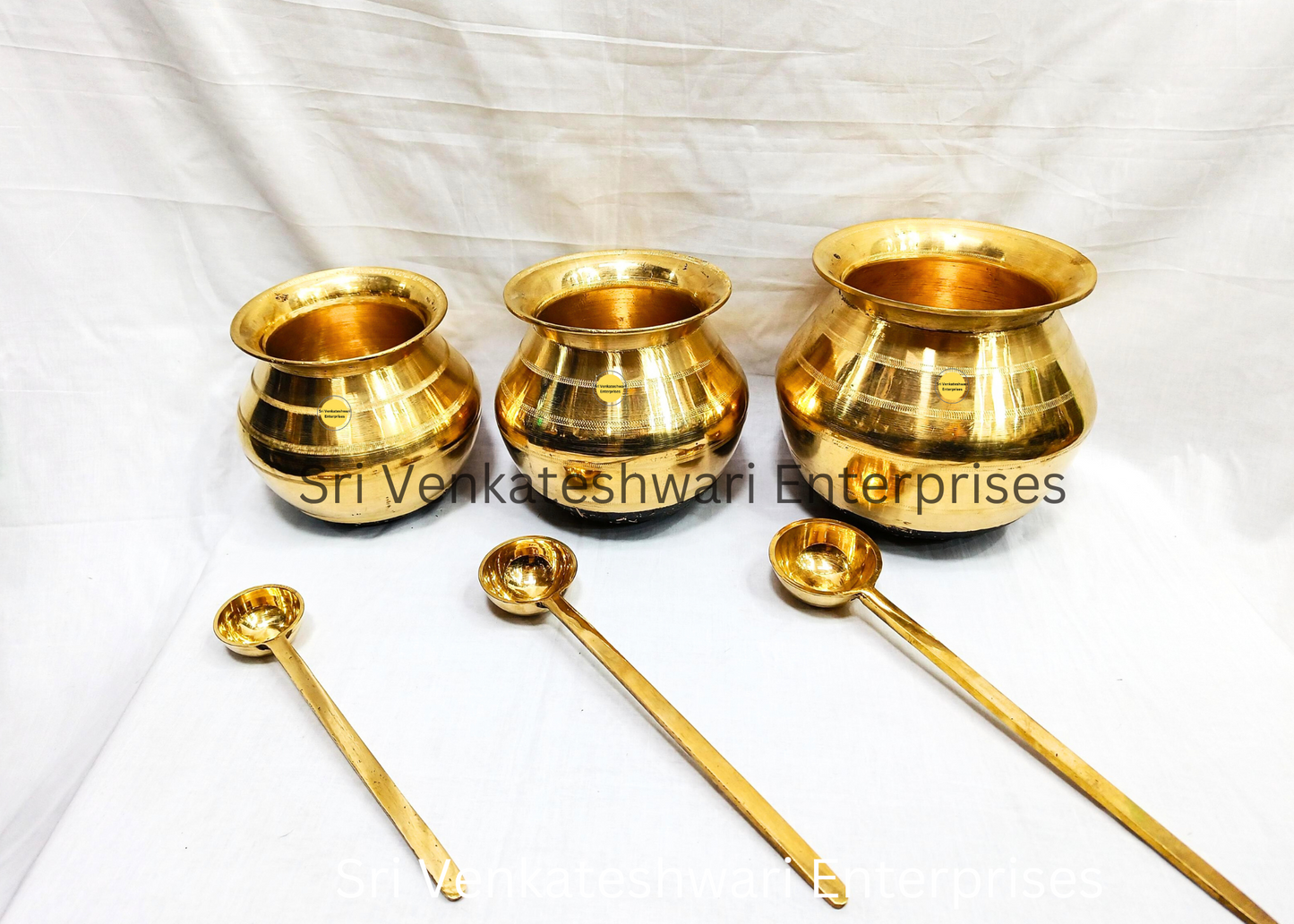 Bronze Pongal Uruli Pot With Laddle (Duo Set)