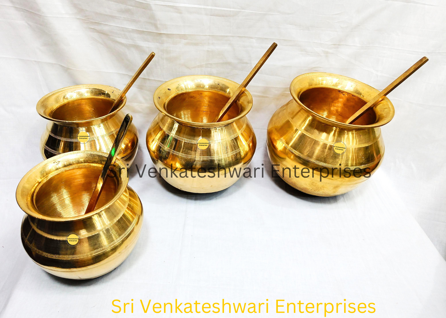 Bronze Pongal Uruli Pot With Laddle (Duo Set)