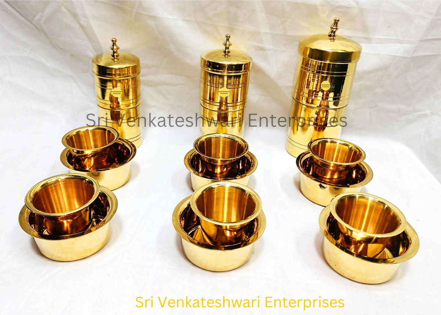 Brass Traditional Coffee Filter With Coffee Dabara Set ( Duo Set)