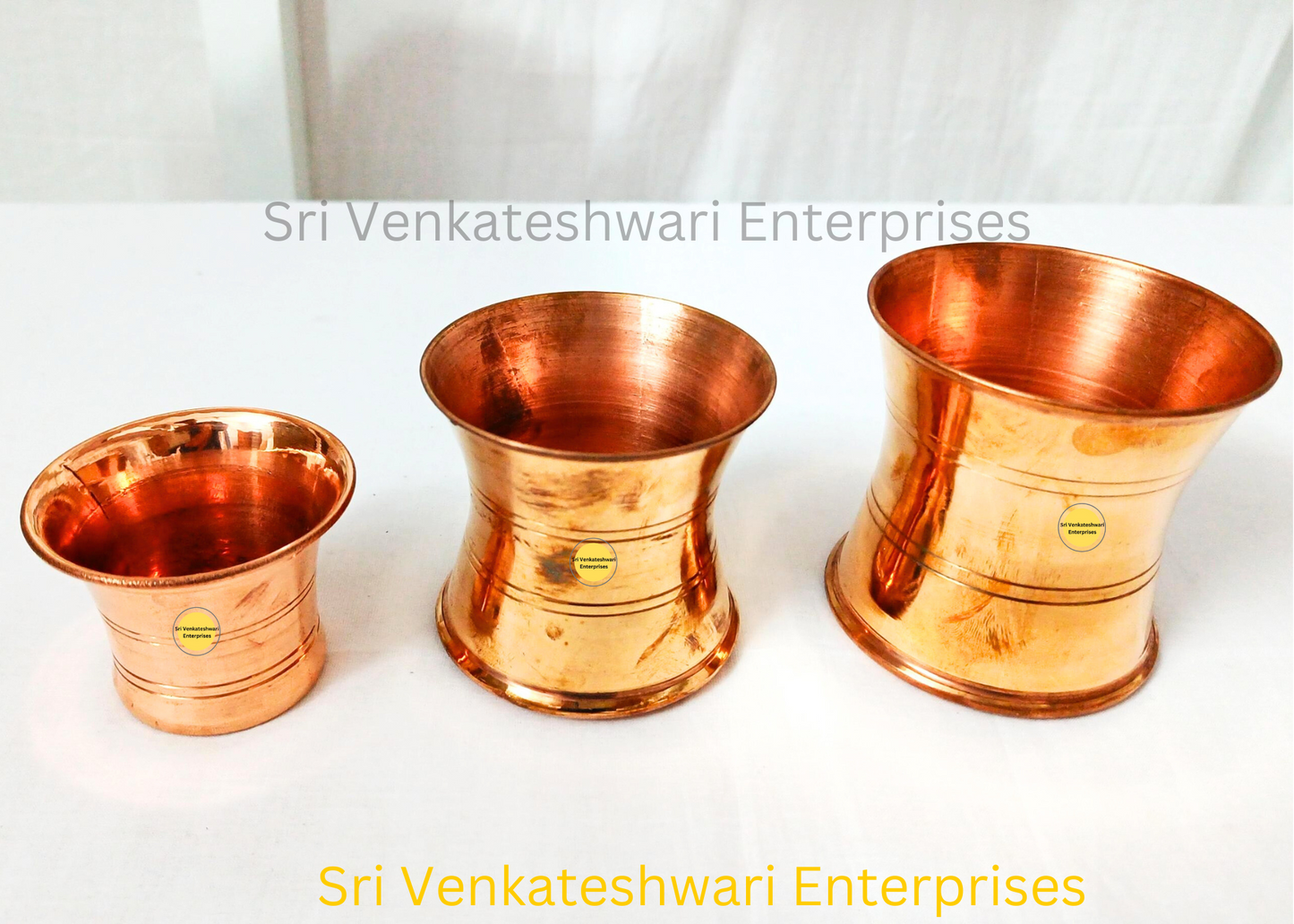 Copper Pancha Paathiram And Uthirani Set