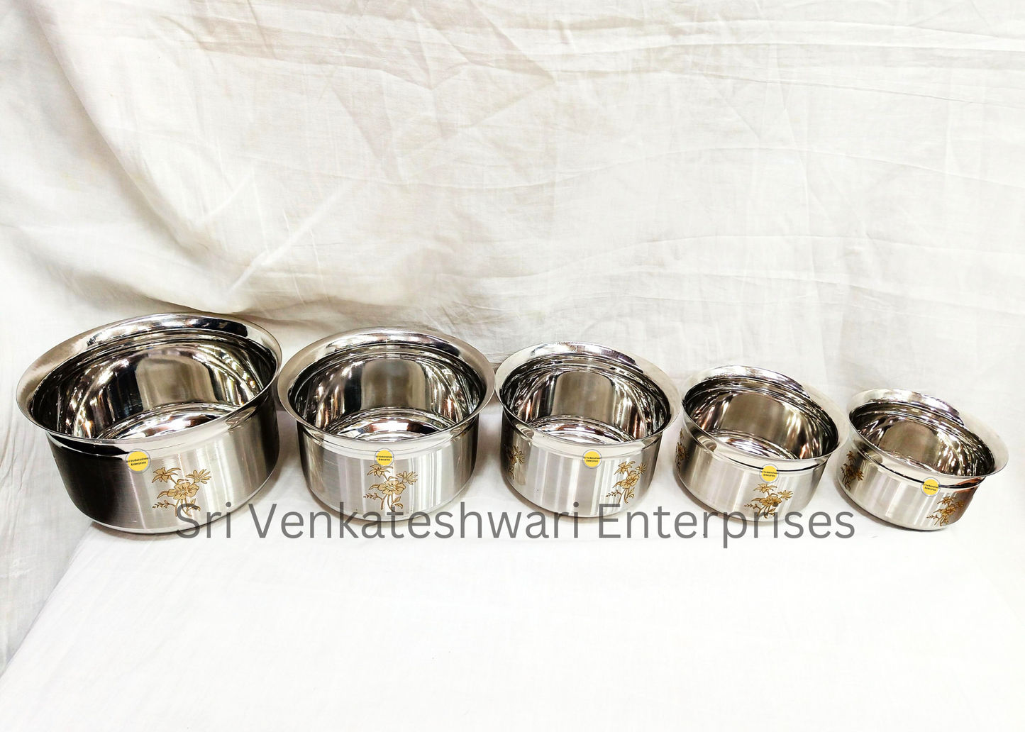 Stainless Steel 20G Laser Printed Tope 5Pcs Set Model 1