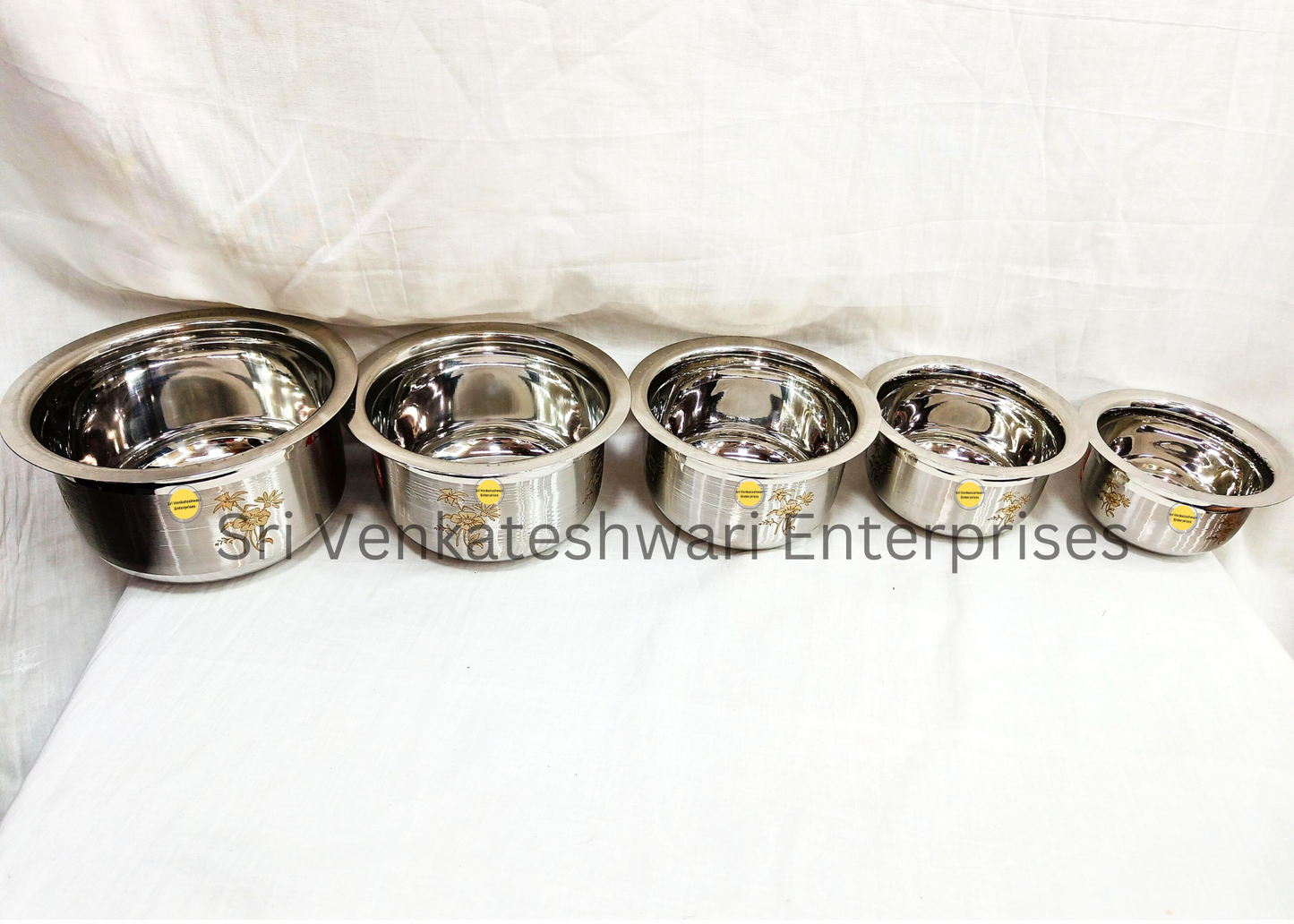 Stainless Steel 20G Laser Printed Tope 5Pcs Set Model 2