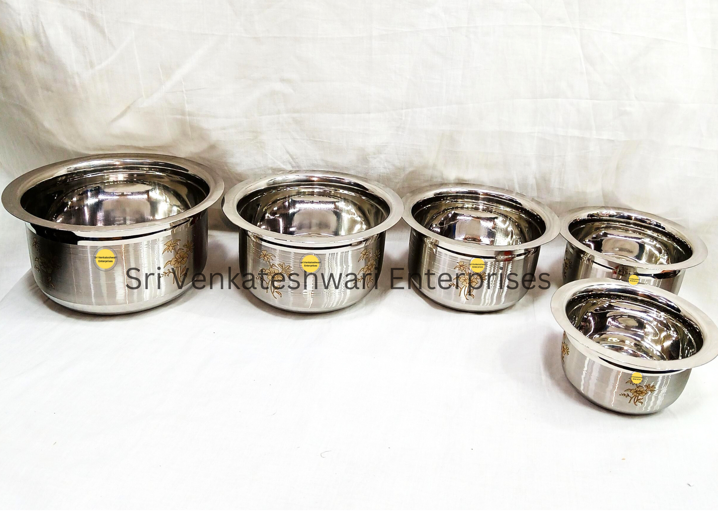 Stainless Steel 20G Laser Printed Tope 5Pcs Set Model 2