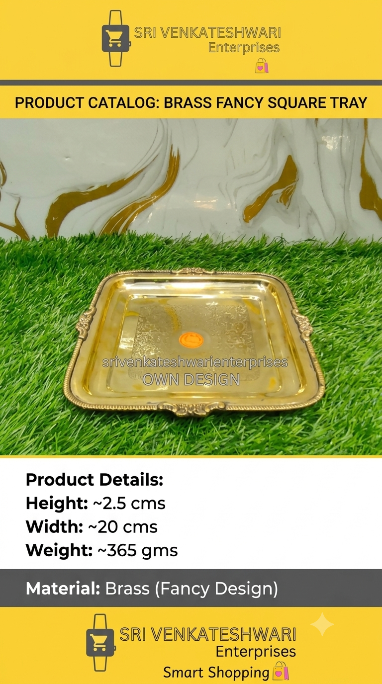 Brass Fancy Square Tray