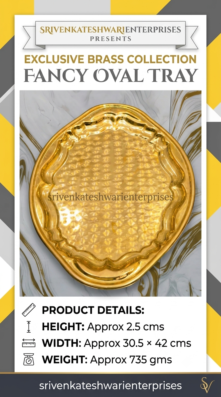 Brass Fancy Oval Tray