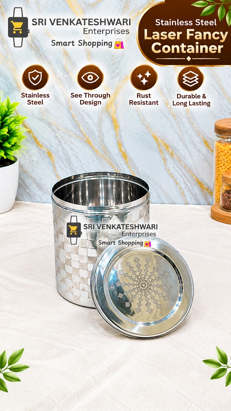 Stainless Steel Laser Fancy Containers