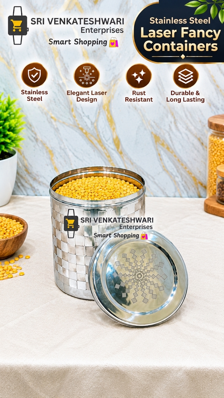 Stainless Steel Laser Fancy Containers