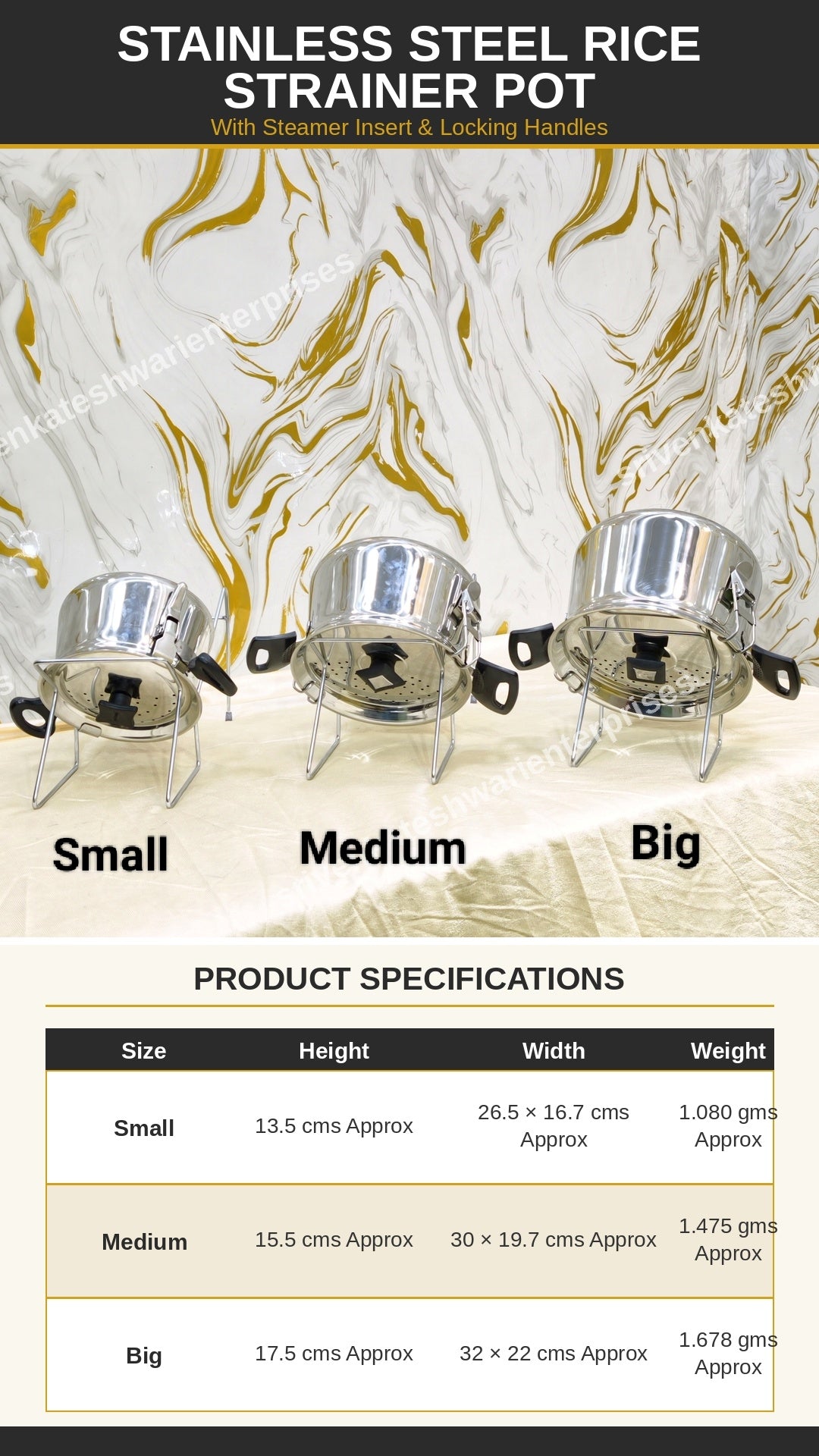 Rice Strainer Pot + (Free) Stand Offer