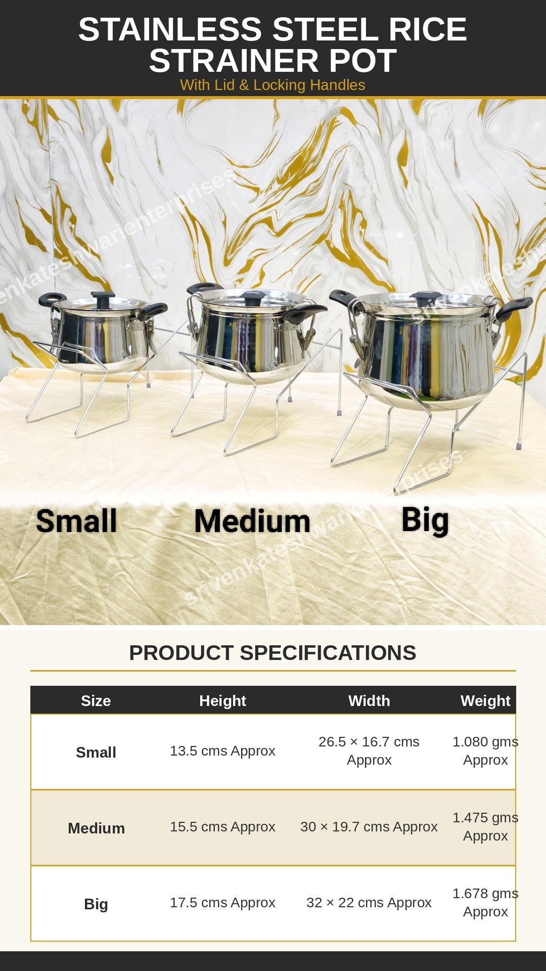 Rice Strainer Pot + (Free) Stand Offer