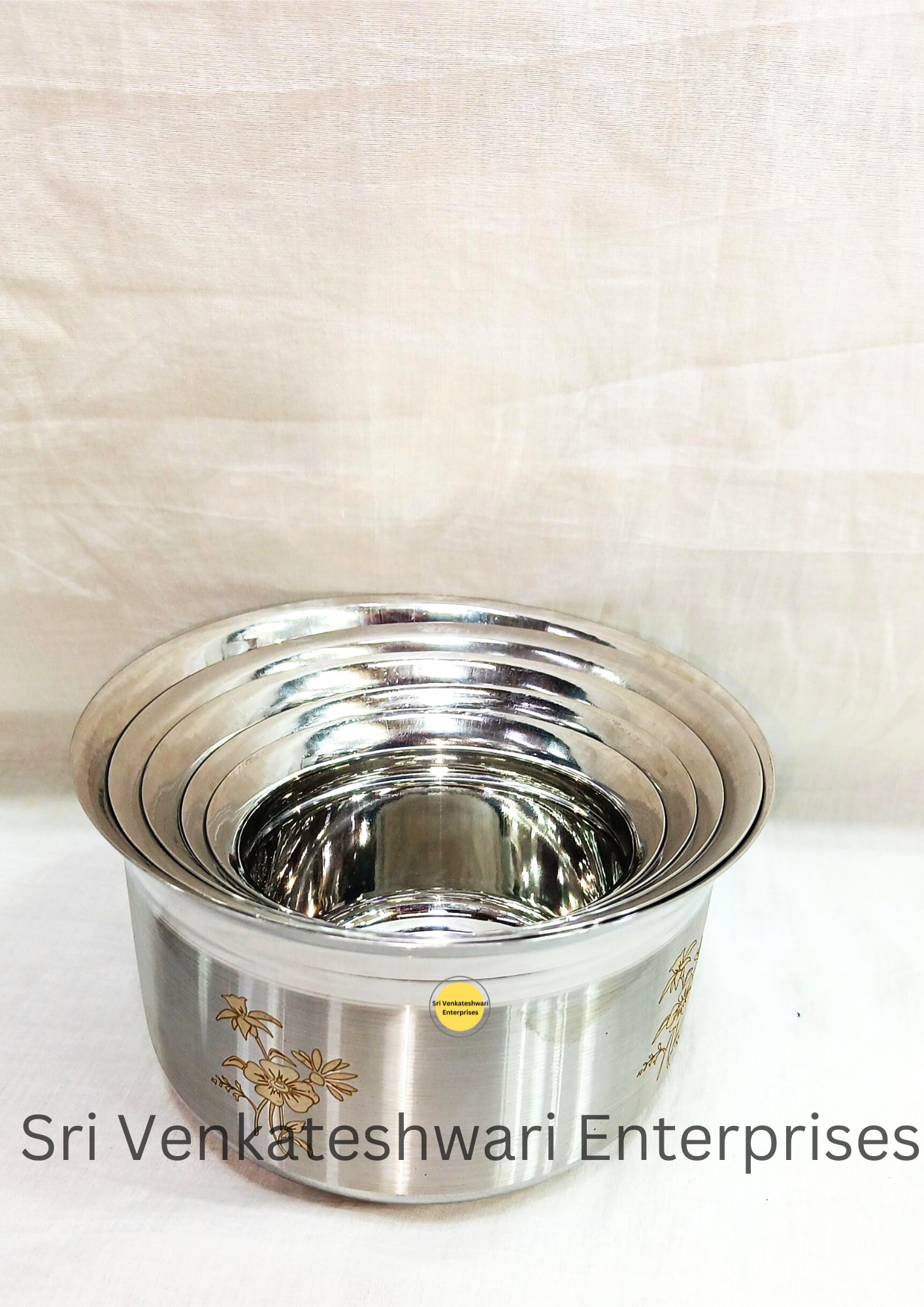 Stainless Steel 20G Laser Printed Tope 5Pcs Set Model 1