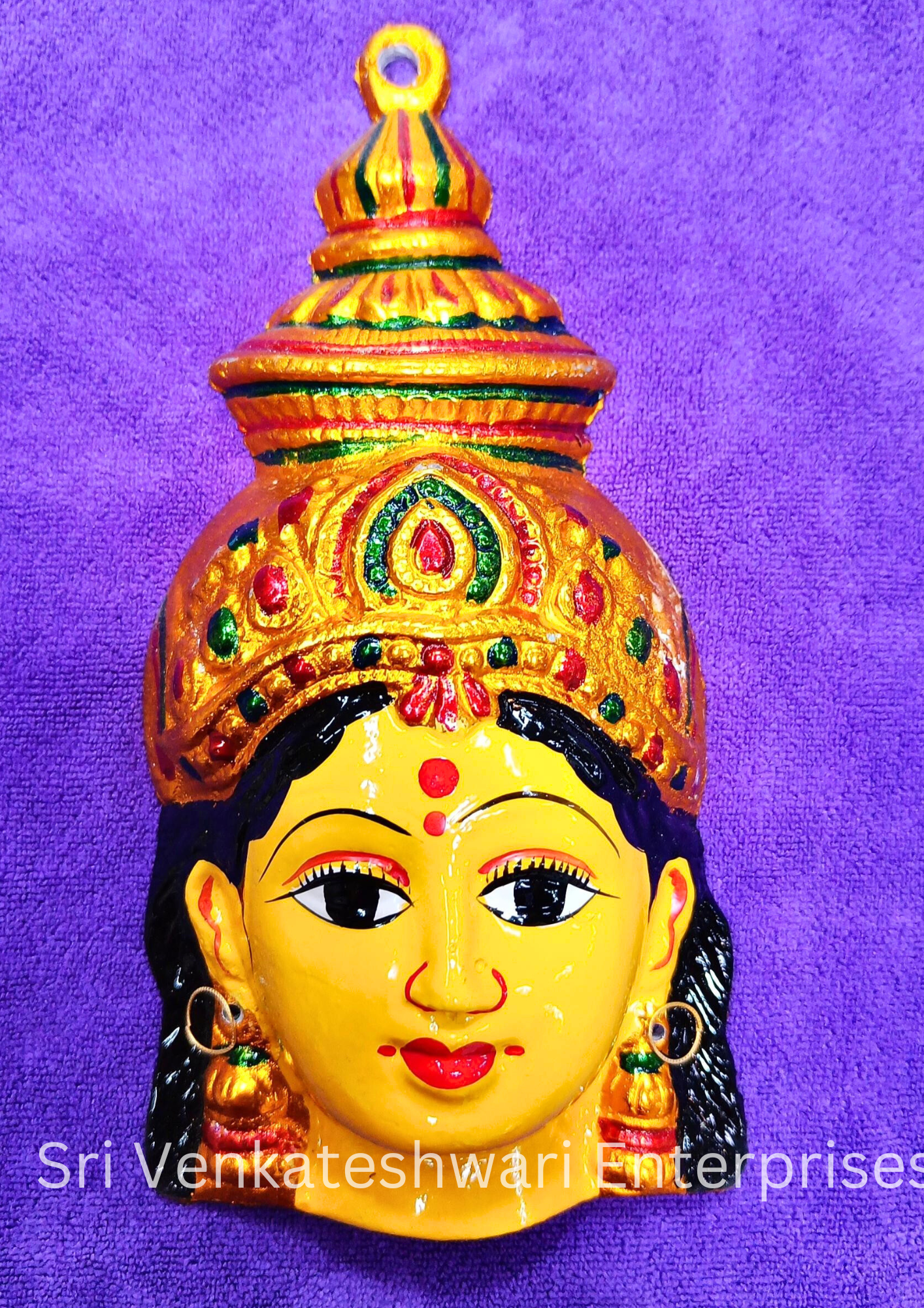 Varalakshmi Mugam Hand Crafted Painted Mould
