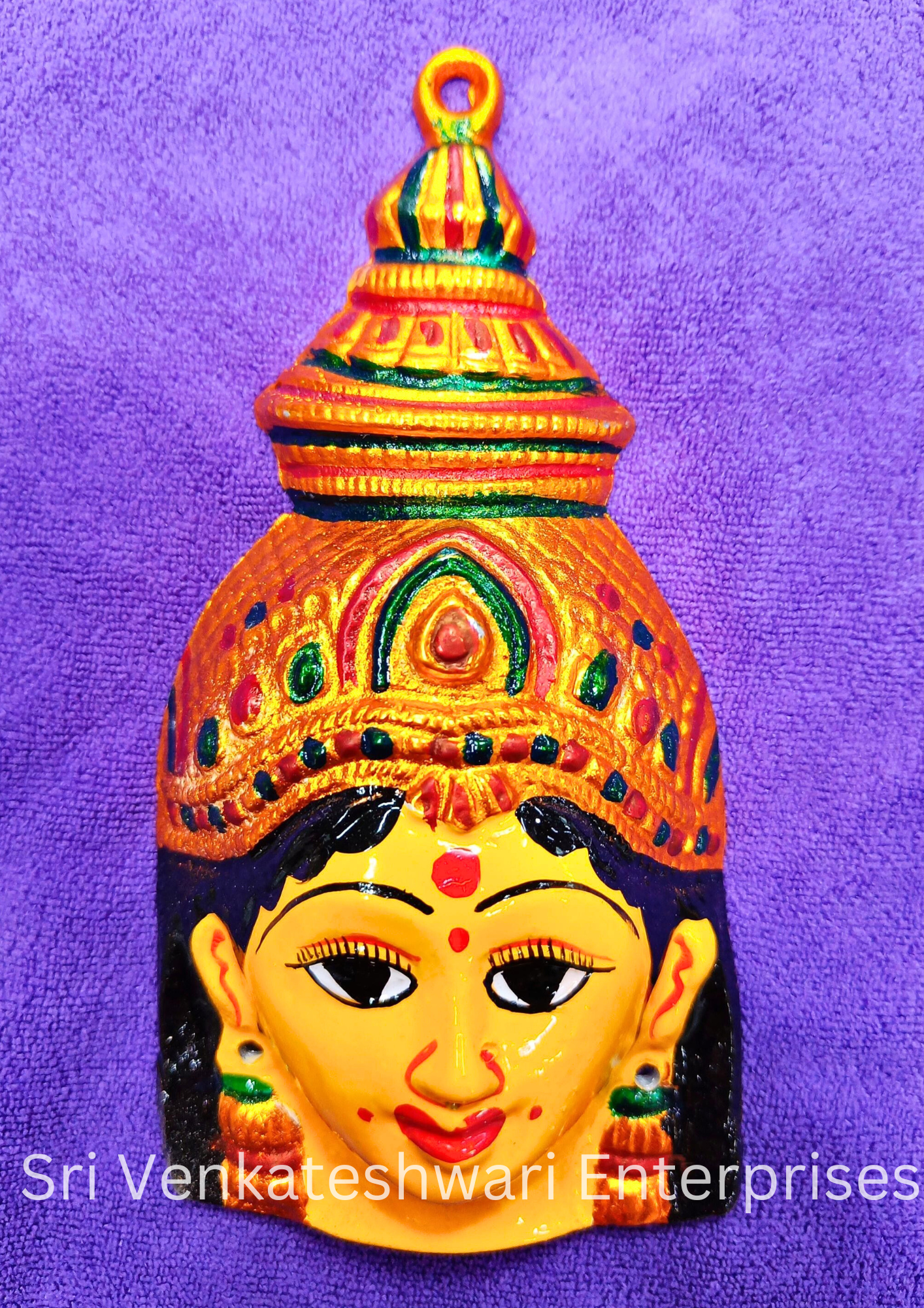Varalakshmi Mugam Hand Crafted Painted Mould