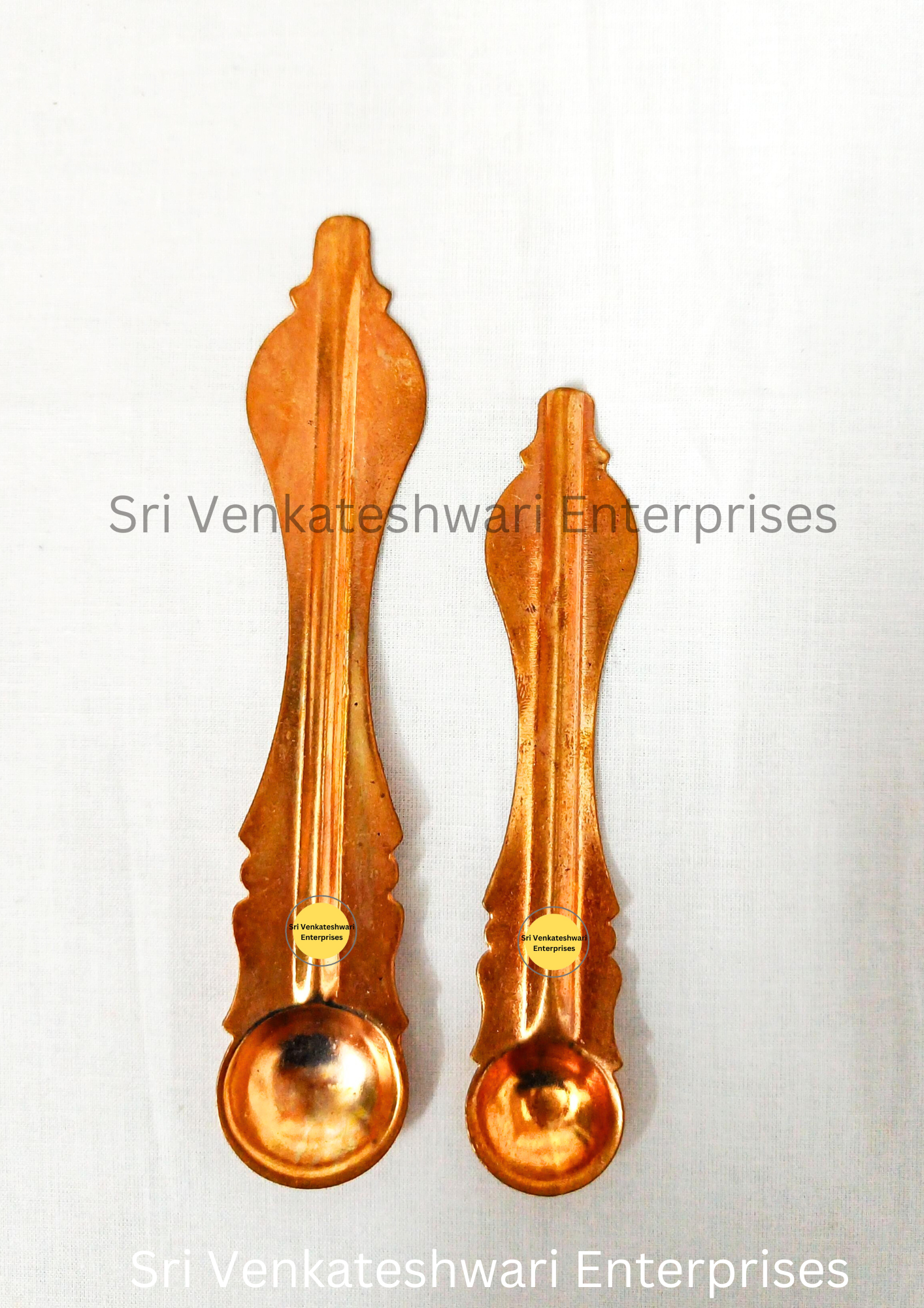 Copper Pancha Paathiram And Uthirani Set