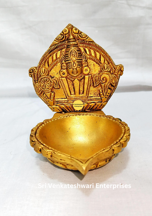 Brass Sangu Chakra Namam Vilakku (Perumal)