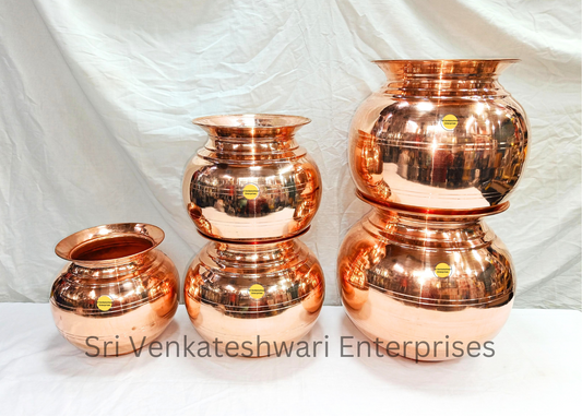 Copper Water Storage Uruli Pot