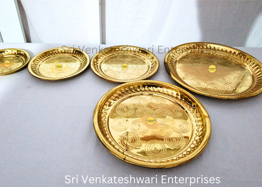 Brass Plain Pooja Plates